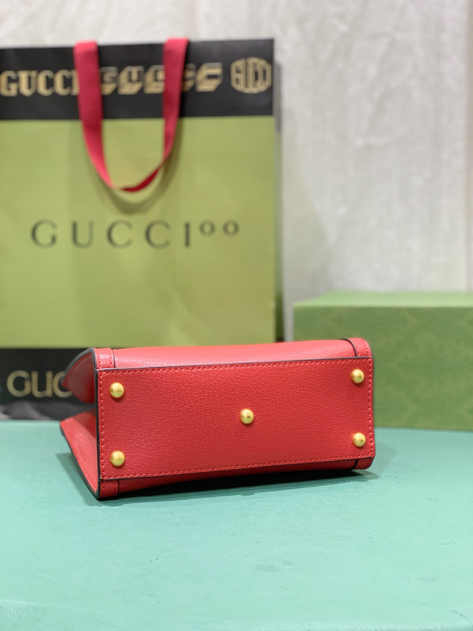 Gvc*1 DIANA MINI TOTE BAG Red 20W x 16H x 10D CM