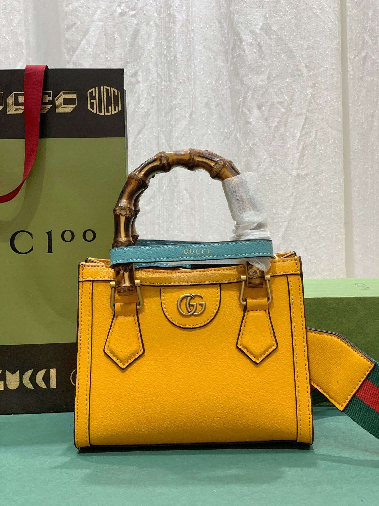 Gvc*1 DIANA MINI TOTE BAG Orange 20W x 16H x 10D CM
