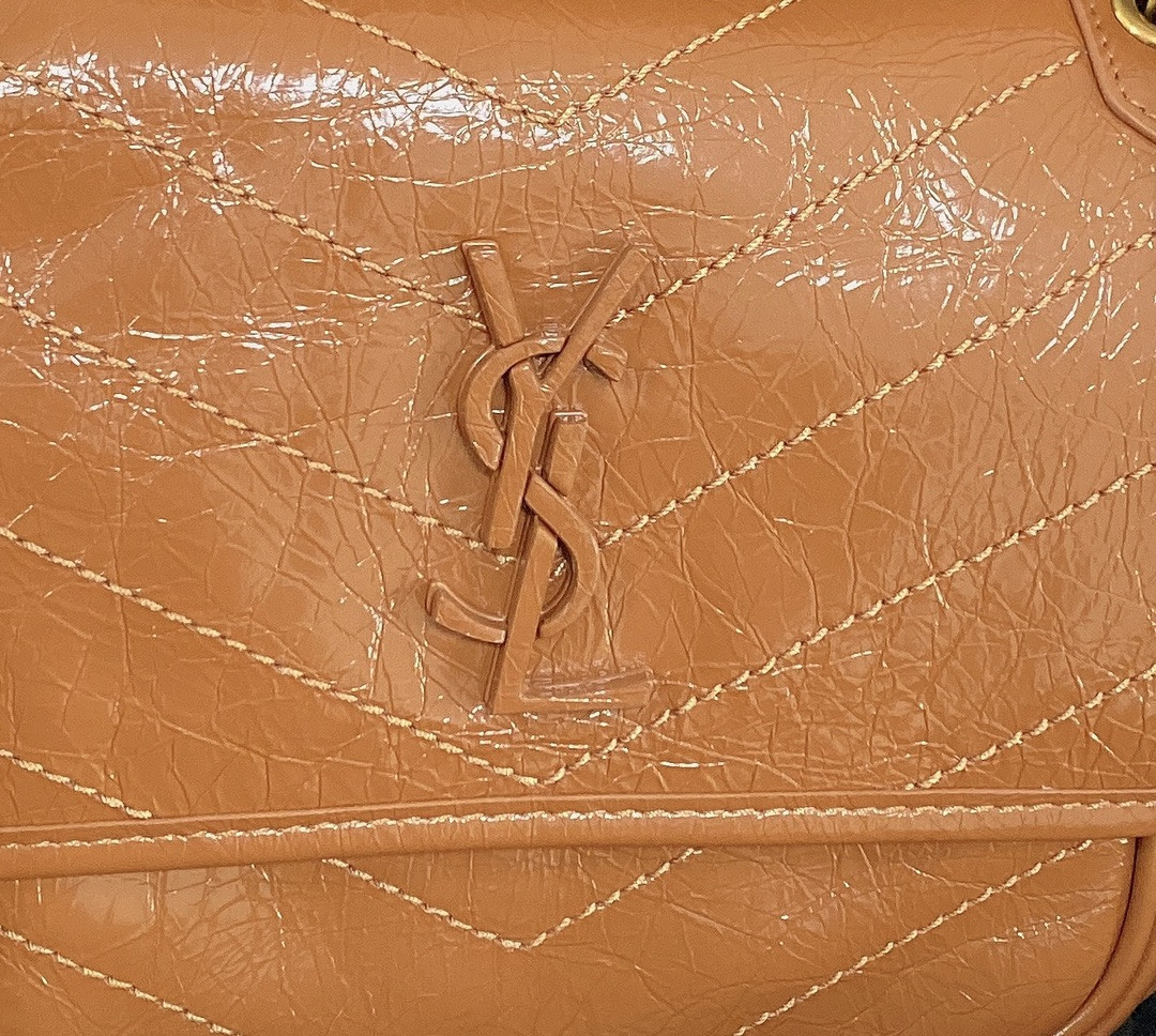 Y51 NIKI BABY IN VINTAGE LEATHER LIGHT CARAMEL 8.2 X 6 X 2.9 INCHES