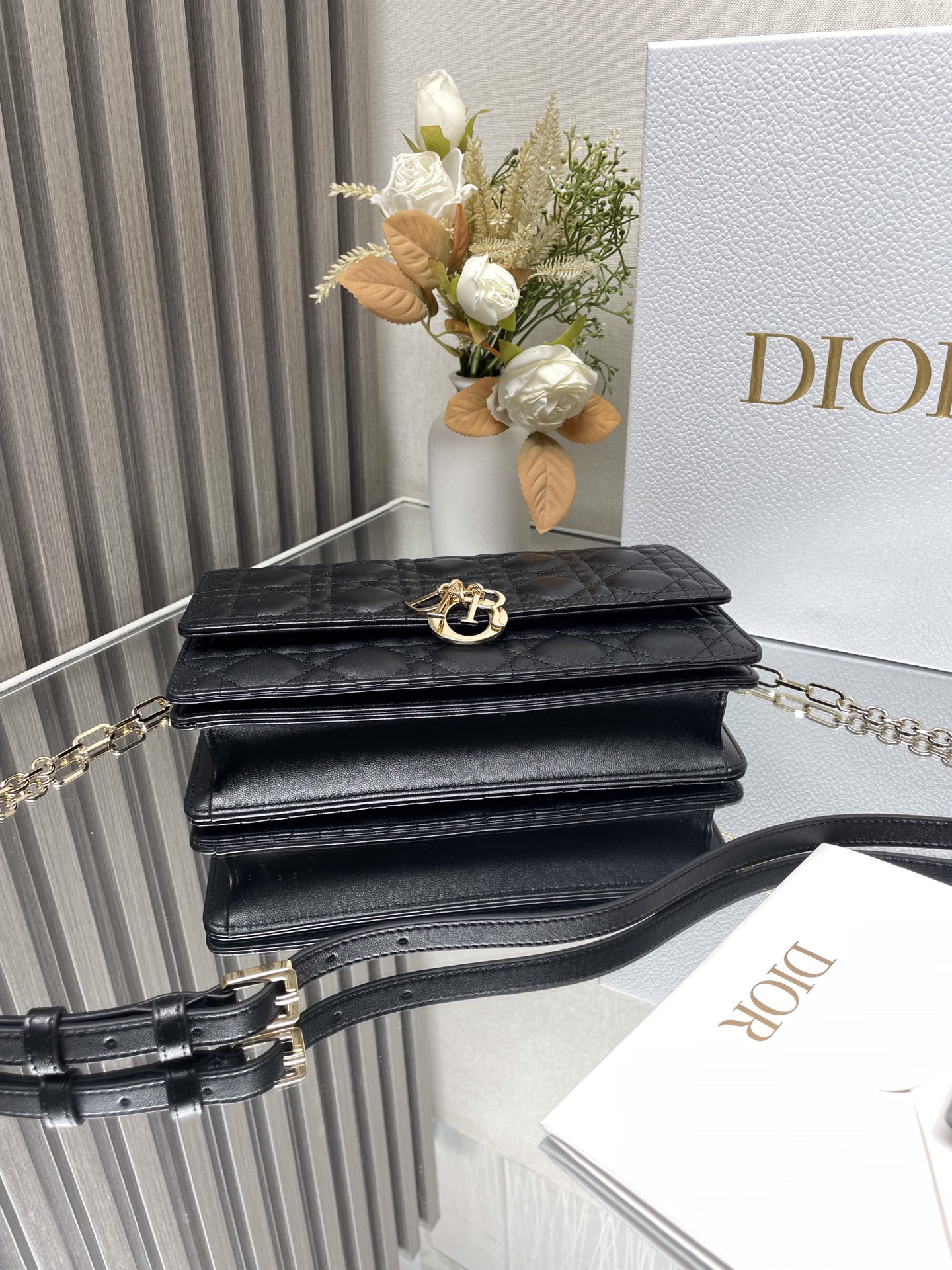 My D10r Top Handle Bag Black 9.5 x 5.5 x 3 inches