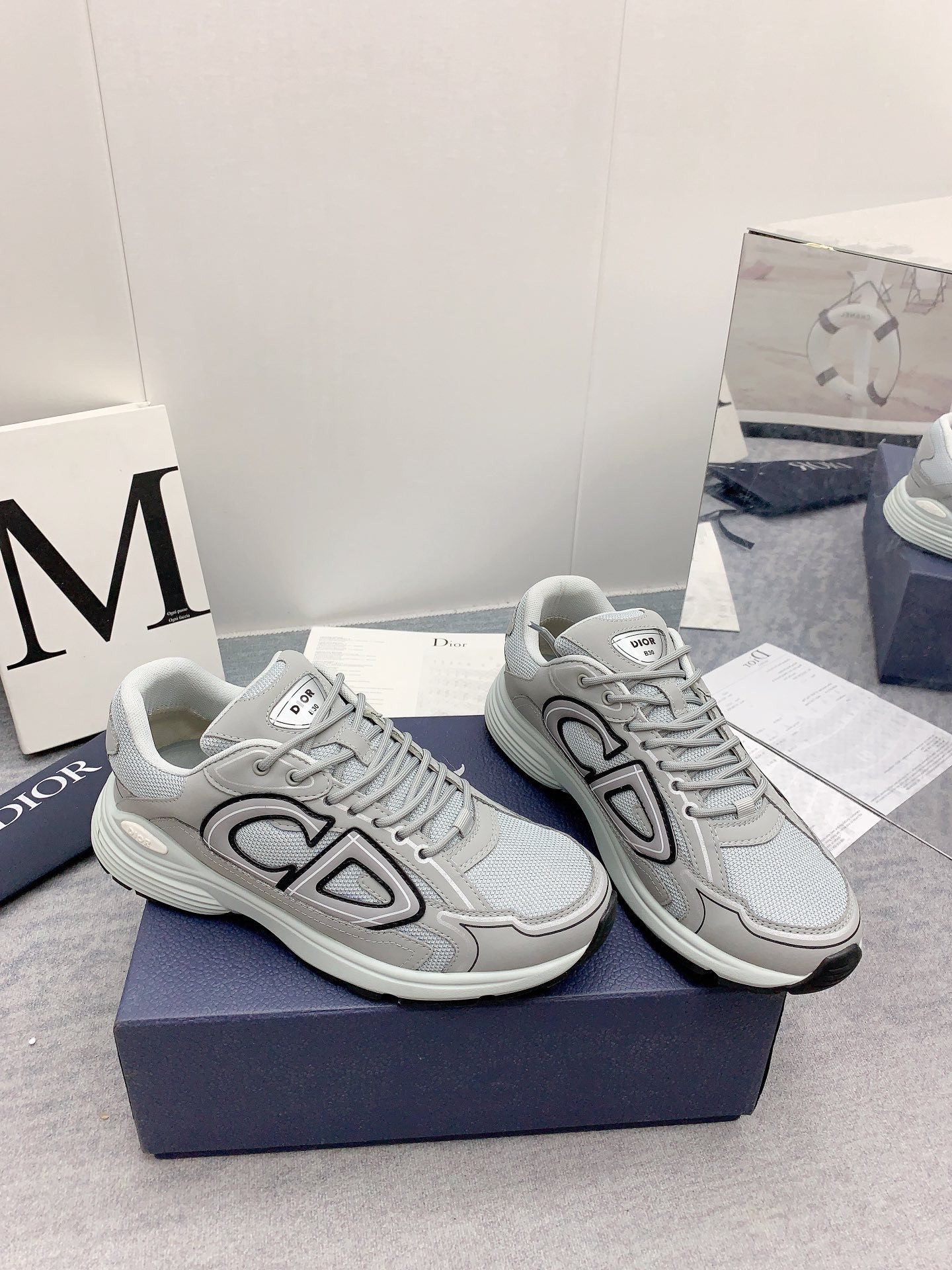 D10r B30 Sneaker Gray Mesh and Technical Fabric