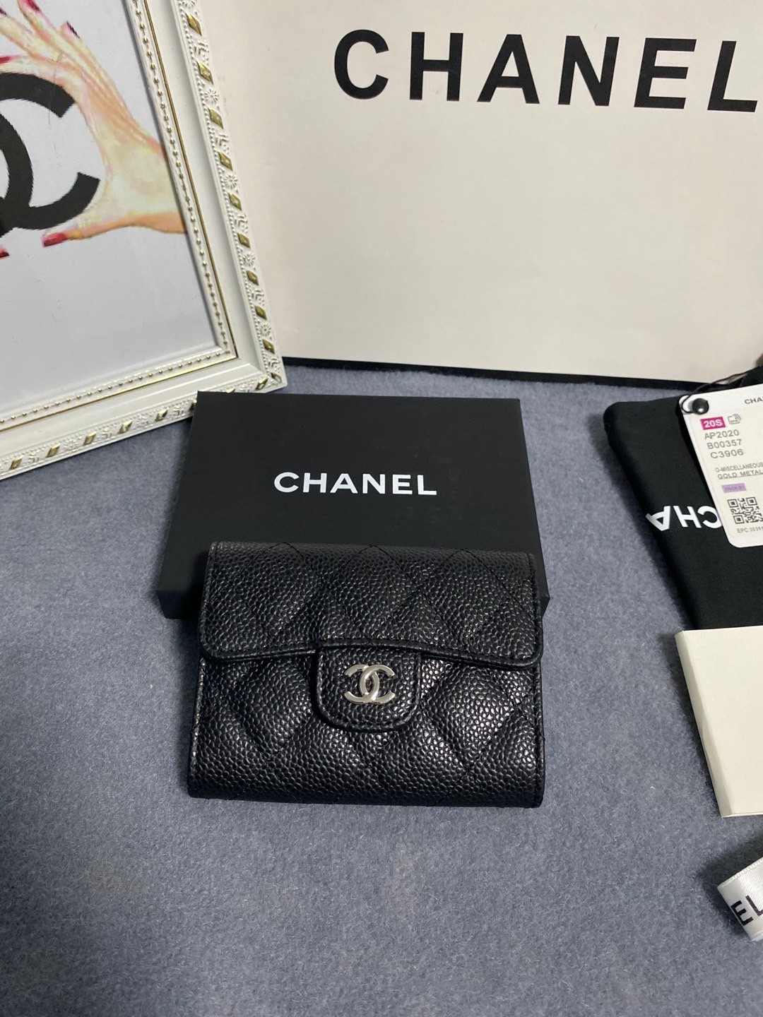 Ch**el FLAP WALLET 12 x 8.5cm