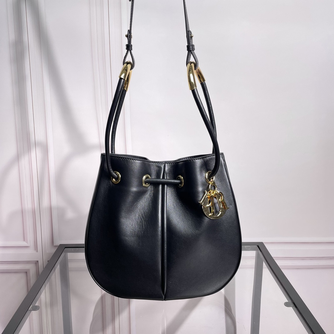 Medium D10r Nolita Bag  Black Calfskin 11 x 10 x 2 inches