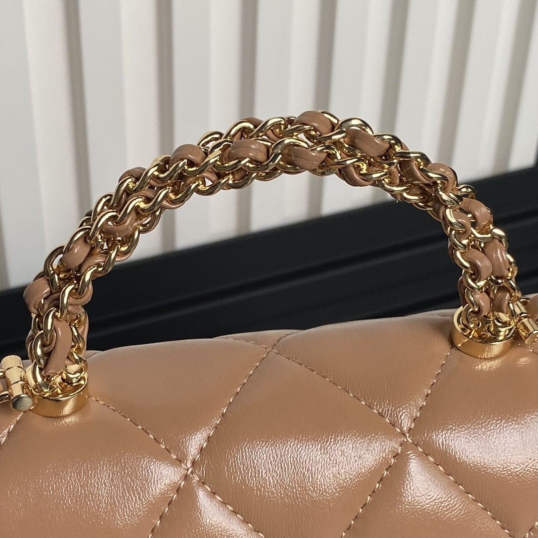 Ch**el MINI FLAP BAG WITH TOP HANDLE 14×19×8.5cm