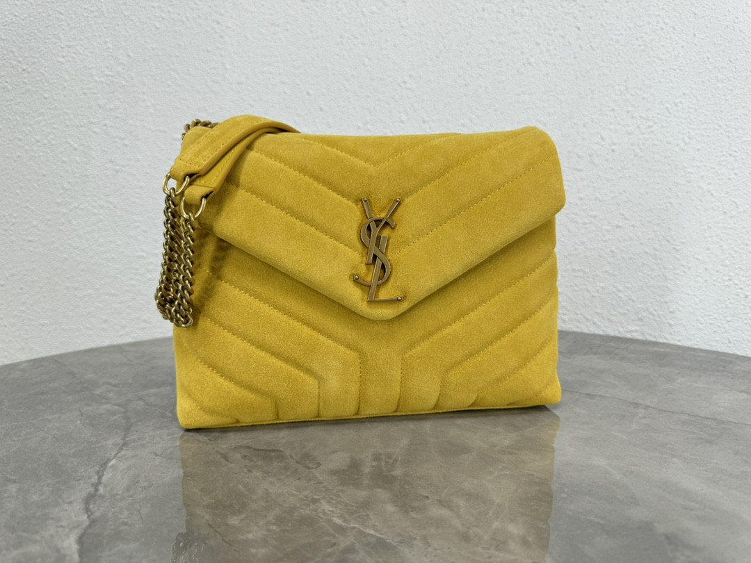 Y51 LOULOU QUILTED SUEDE 23x17x9cm
