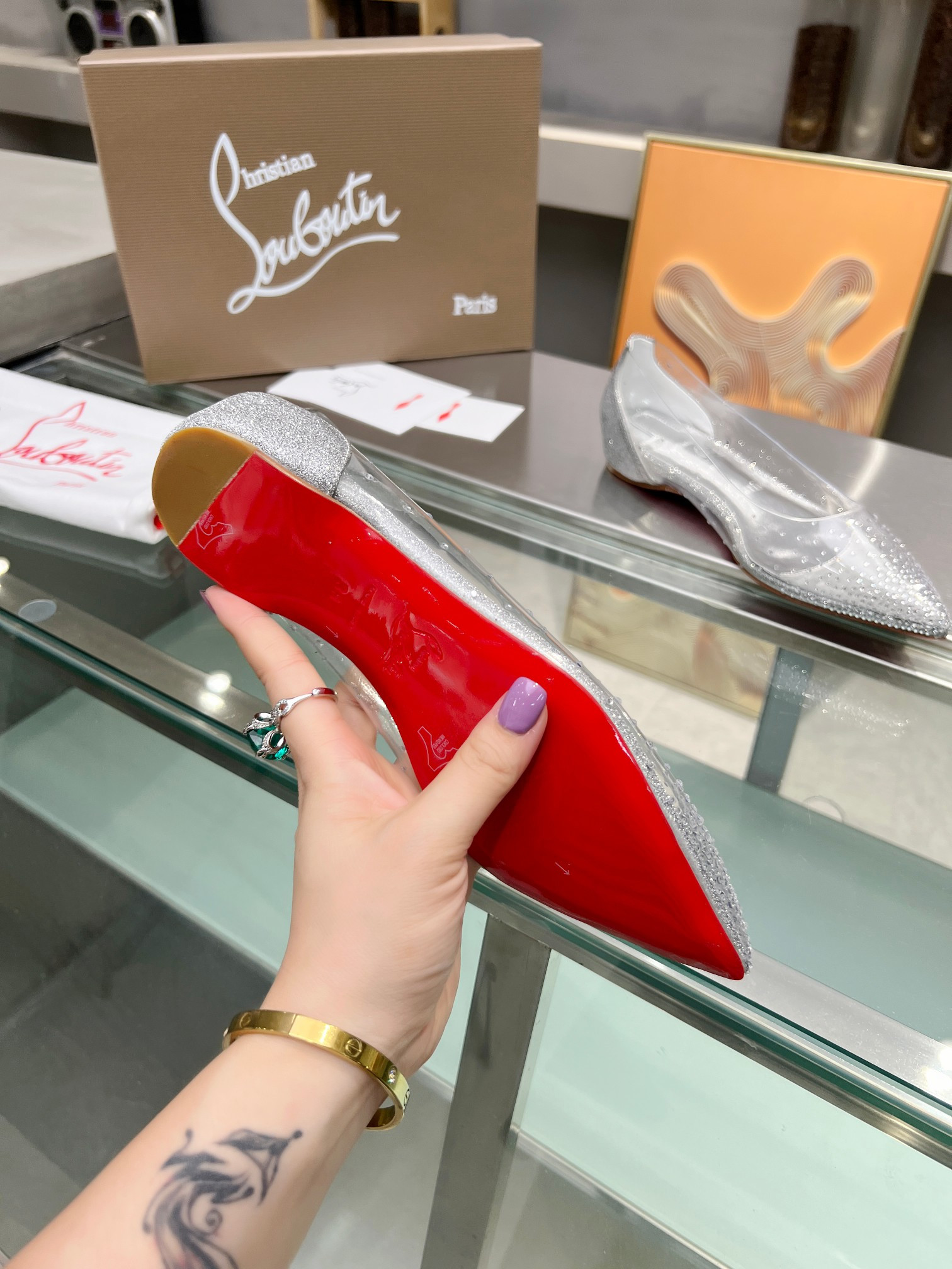 ua chr1st1an louboutin cl red-botT0m shoes