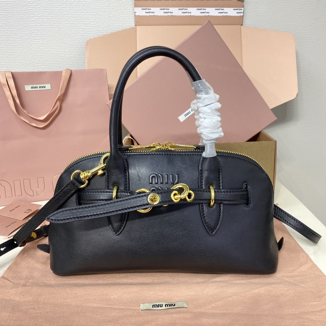 M1v M1v aventure nappa leather top-handle bag 17x33x11cm