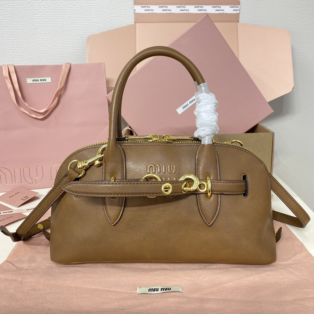 M1v M1v aventure nappa leather top-handle bag 17x33x11cm