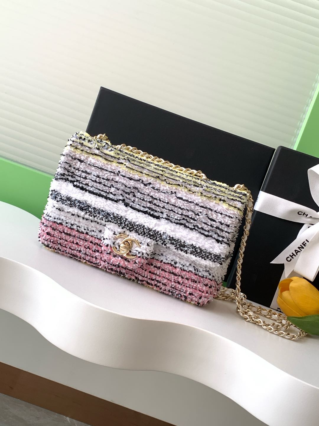 Ch**el Flap Bag 14x21x8cm