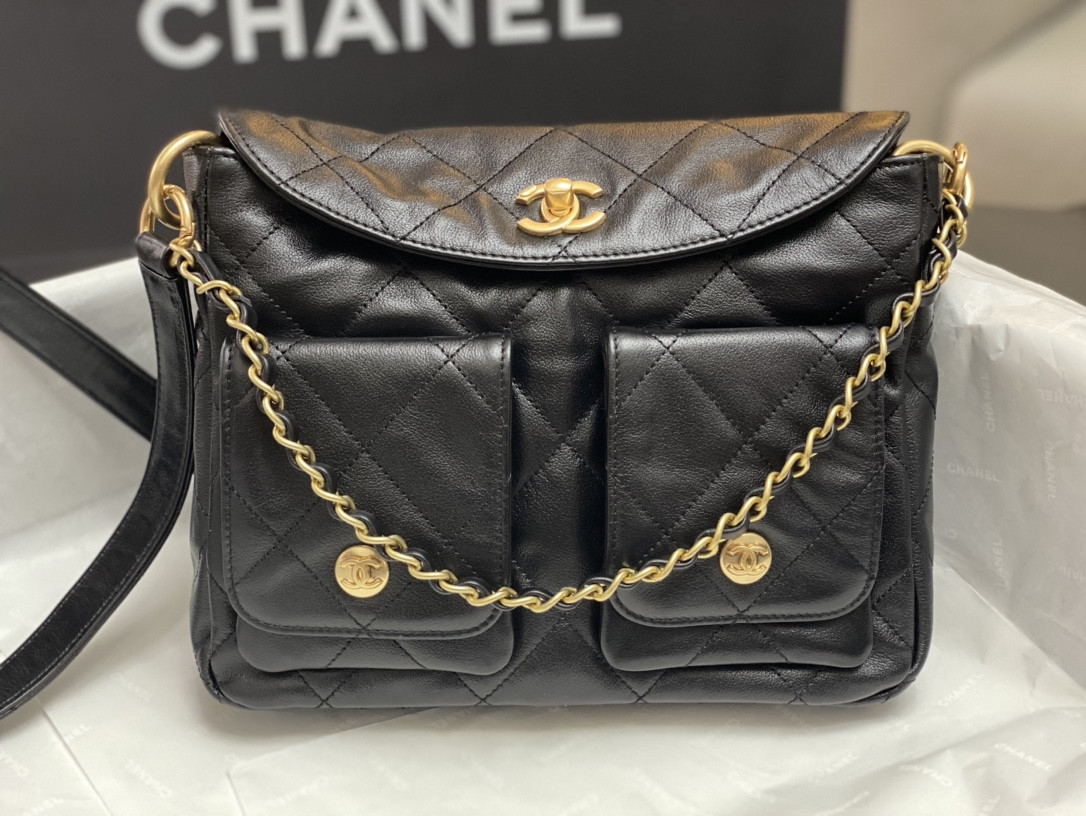 Ch**el Hobo Handbag 21x27x4.5cm