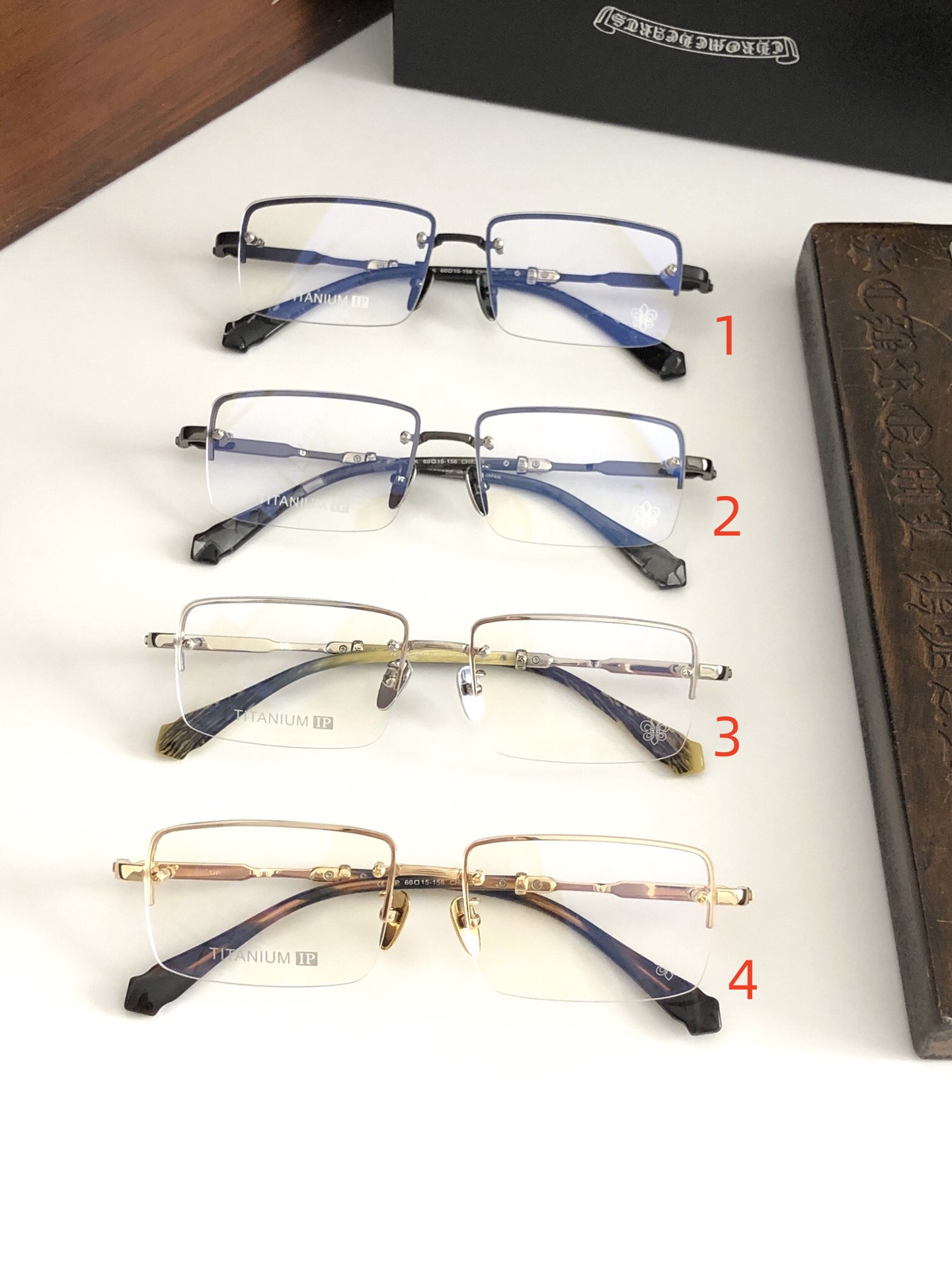 Ch*0me He**ts Glasses CH8289 60-15-156