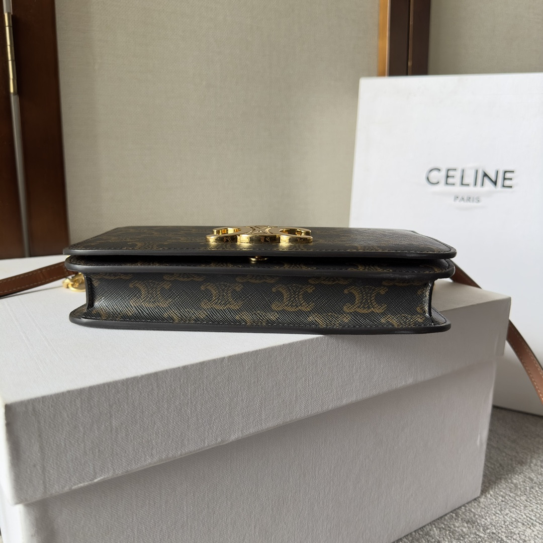 Ce1i*e MULTIPOCHETTE IN TRIOMPHE CANVAS and calfskin 20.5x11x4cm