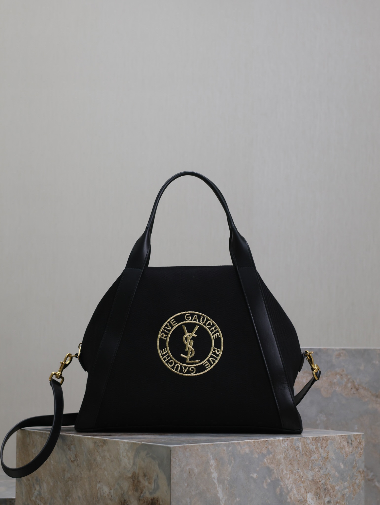 Y51 RIVE GAUCHE bowling tote in canvas 42x32x18cm