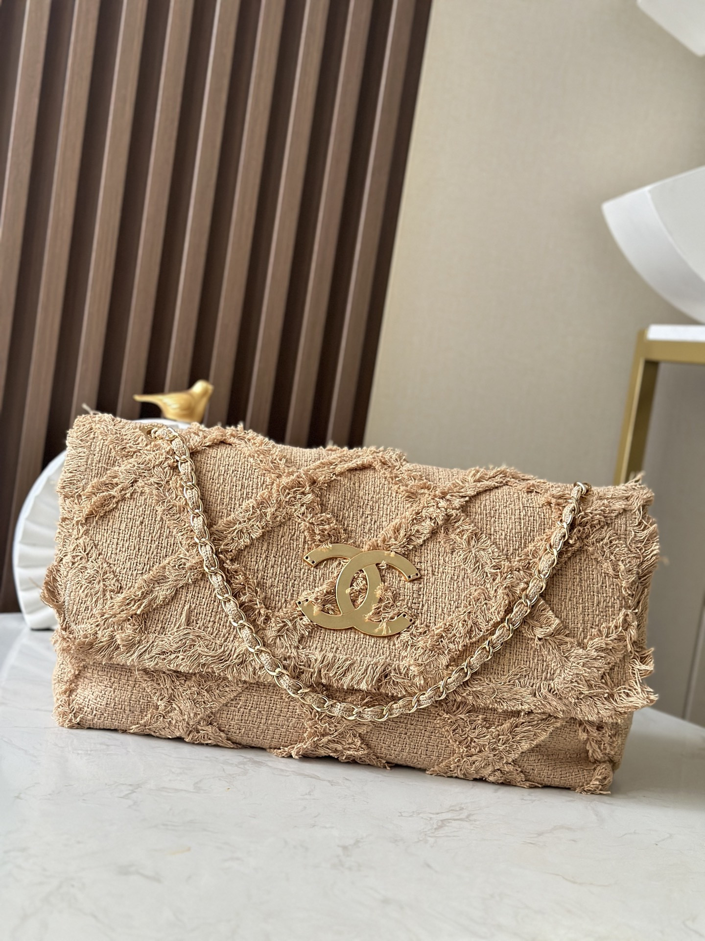 Ch**el vintage Flap bag 38x21x11cm