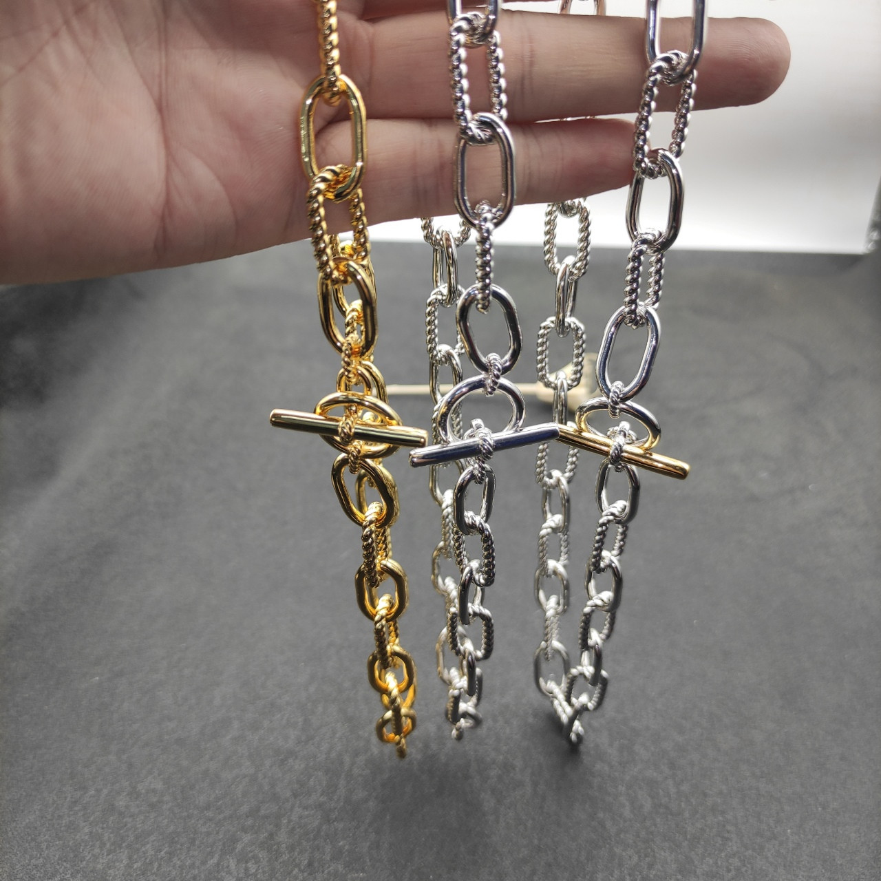 dau1d Yvrm*n 11mm buttonhole necklace(chain length 48cm)