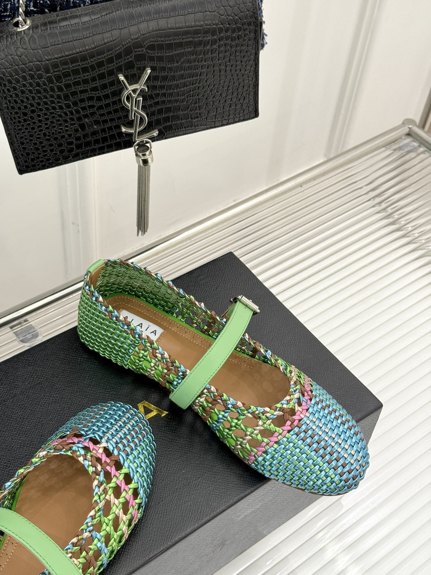 ua alaïa hollow woven mary jane flats(cusT0mized size 7-10 days production time)
