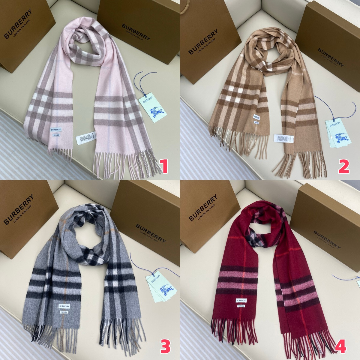 Bv*b*rry scarf 30x168cm 100% cashmere