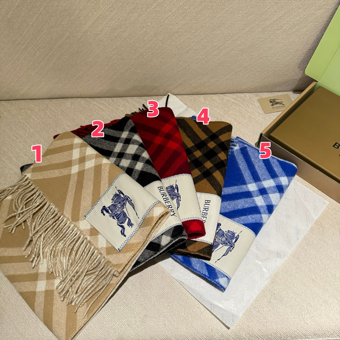 Bv*b*rry scarf 30x168cm 100% cashmere