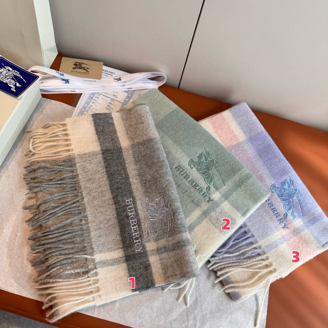 Bv*b*rry scarf 32x180cm 100% cashmere